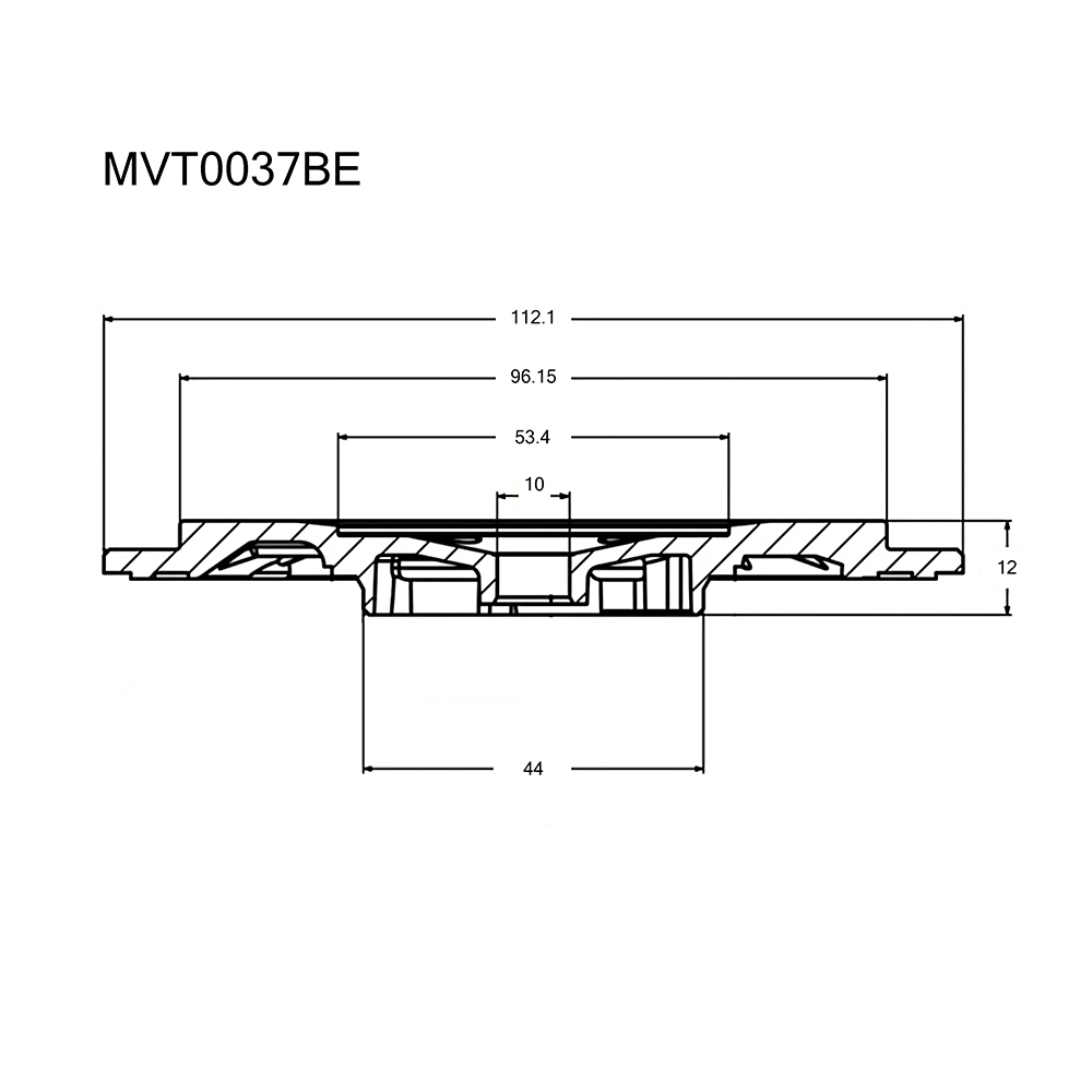 Пластина турбокомпрессора задняя Krauf                MVT0037BE