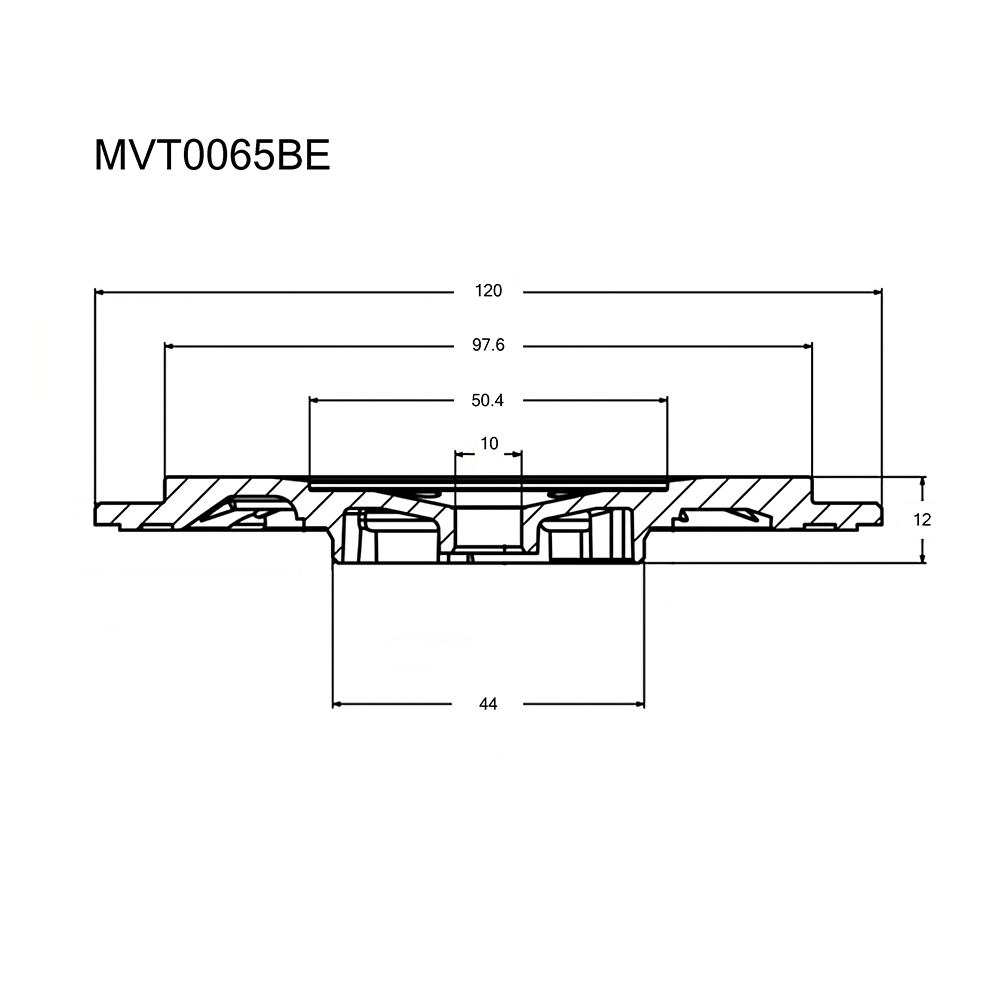 Пластина турбокомпрессора задняя Krauf                MVT0065BE