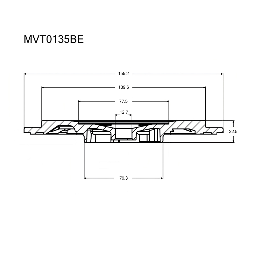 Пластина турбокомпрессора задняя Krauf                MVT0135BE