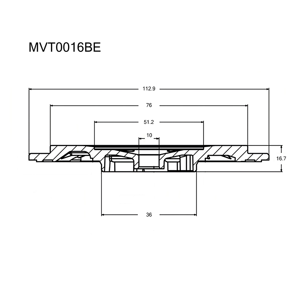 Задняя пластина турбокомпрессора Krauf                MVT0016BE