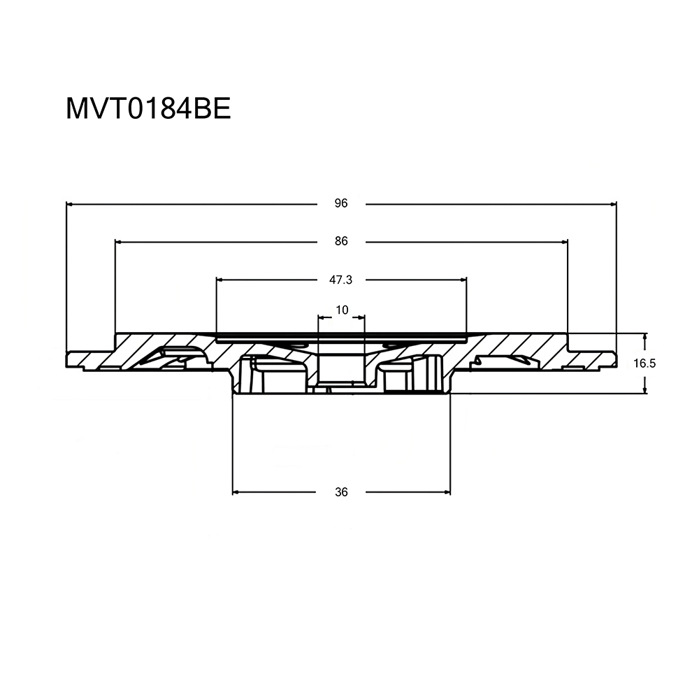 Задняя пластина турбокомпрессора Krauf                MVT0184BE