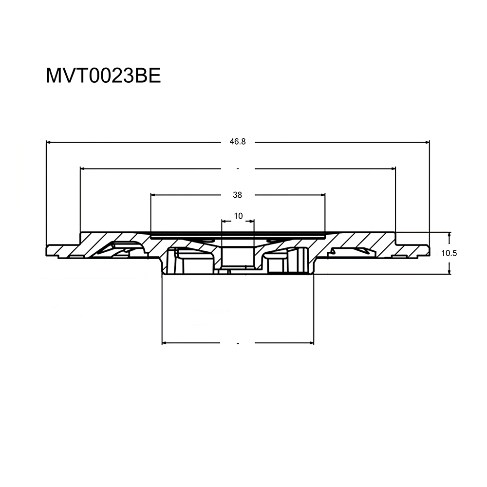 Задняя пластина турбокомпрессора Krauf                MVT0023BE