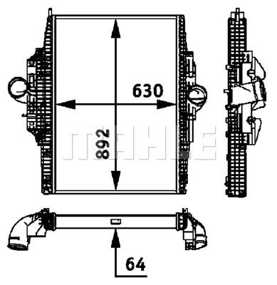 Интеркулер HCV Mahle                CI 116 000P