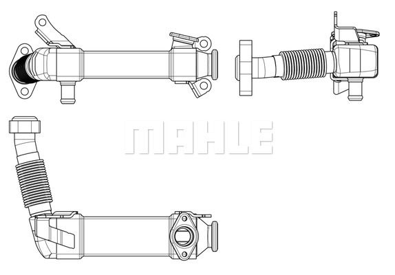 Радиатор системы рециркуляции ОГ Mahle                CE 17 000P