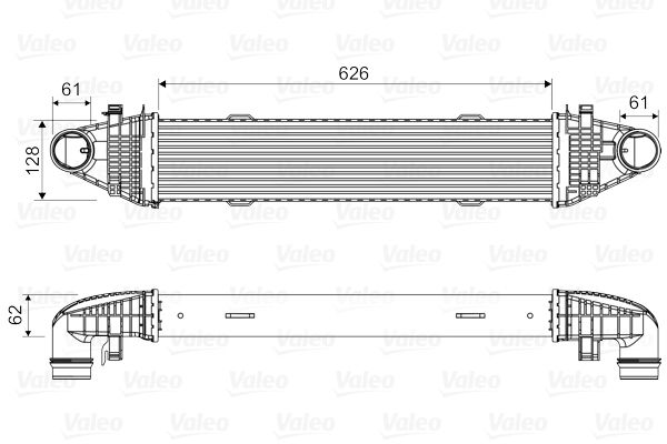 Радиатор интеркулера Valeo                818616