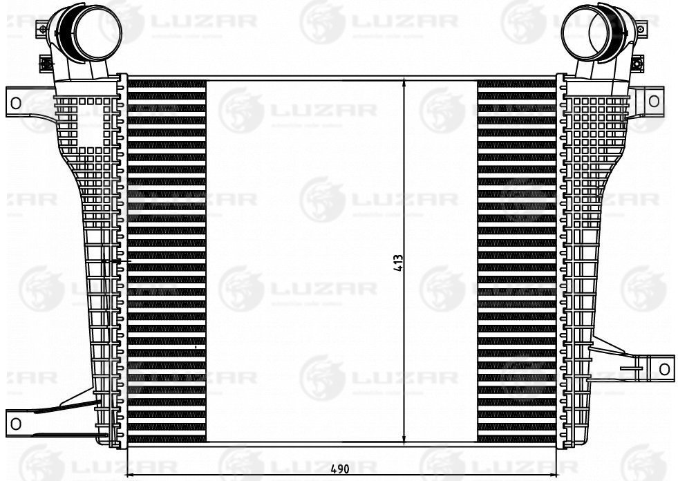 Радиатор интеркулера) для ам Chevrolet Captiva (06-)Opel Antara (06-) 2.2td Luzar                LRIC 0553