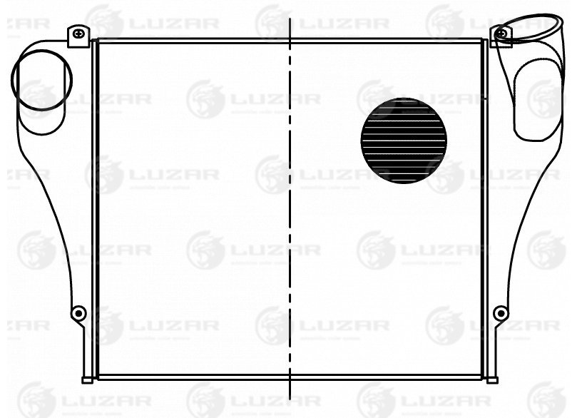 ОНВ (радиатор интеркулера) для ам камаз 65115 риат c дв. Cummins ISLe () Luzar                LRIC 0701