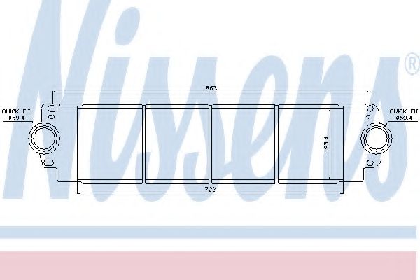 Радиатор интеркулера Nissens                96683