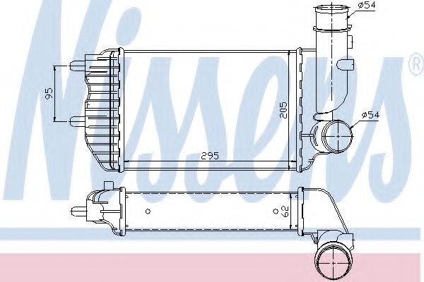 Радиатора интеркулера Nissens                96889