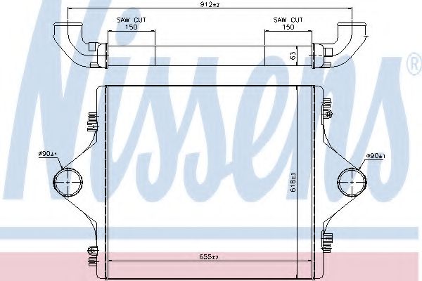 Радиатора интеркулера Nissens                96977