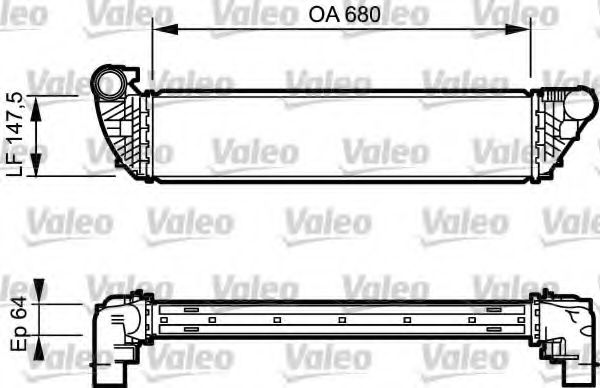 Радиатор интеркулера Valeo                817828