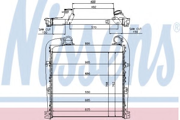 Радиатора интеркулера HCV Nissens                97029