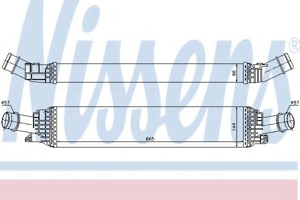 Радиатор интеркулера Nissens                96567