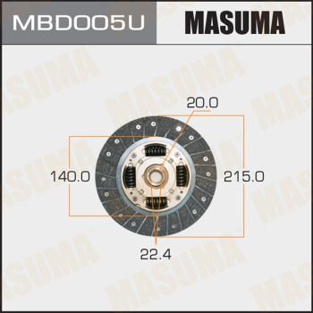 MBD005U MASUMA Диск сцепления