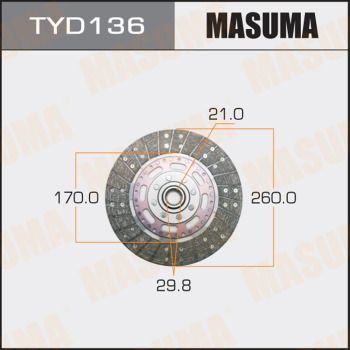 TYD136 MASUMA Диск сцепления