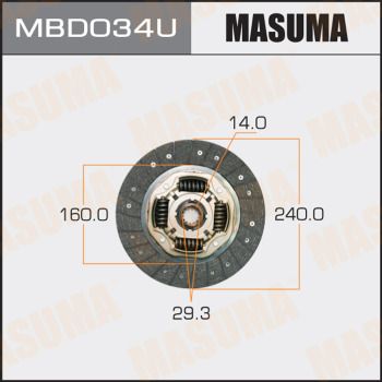 MBD034U MASUMA Диск сцепления