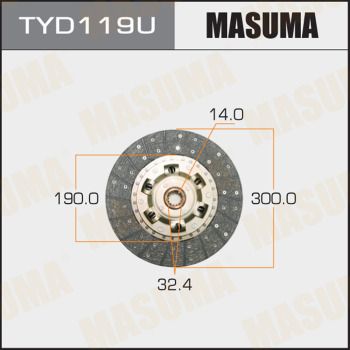 TYD119U MASUMA Диск сцепления