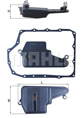 HX193D MAHLE Гидрофильтр, автоматическая коробка передач