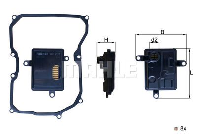 HX267D MAHLE Гидрофильтр, автоматическая коробка передач