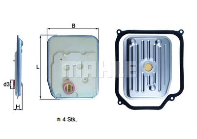 HX147KIT1 MAHLE Гидрофильтр, автоматическая коробка передач