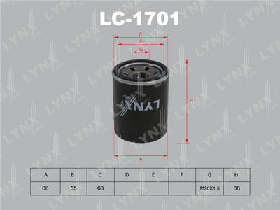 LC1701 LYNXauto Масляный фильтр