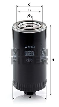 W9504 MANN-FILTER Масляный фильтр