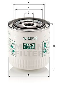 W92038 MANN-FILTER Масляный фильтр