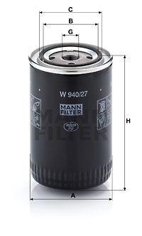 W94027 MANN-FILTER Масляный фильтр