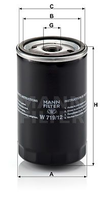 W71912 MANN-FILTER Масляный фильтр