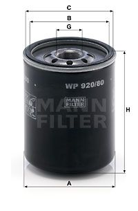 WP92080 MANN-FILTER Масляный фильтр