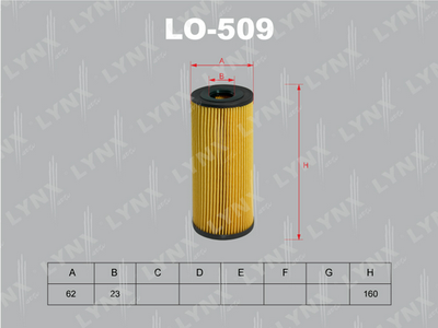 LO509 LYNXauto Масляный фильтр