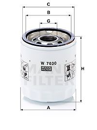 W7030 MANN-FILTER Масляный фильтр