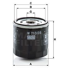 W71336 MANN-FILTER Масляный фильтр