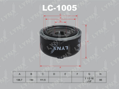 LC1005 LYNXauto Масляный фильтр
