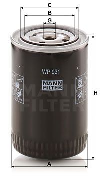 WP931 MANN-FILTER Масляный фильтр