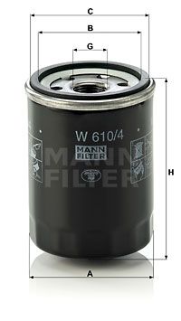 W6104 MANN-FILTER Масляный фильтр