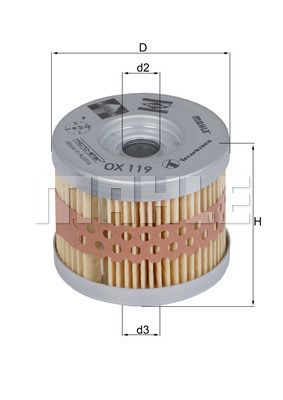 OX119 MAHLE Масляный фильтр