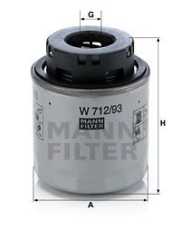 W71293 MANN-FILTER Масляный фильтр