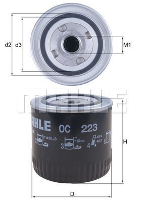 OC223 KNECHT Масляный фильтр