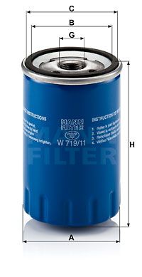 W71911 MANN-FILTER Масляный фильтр