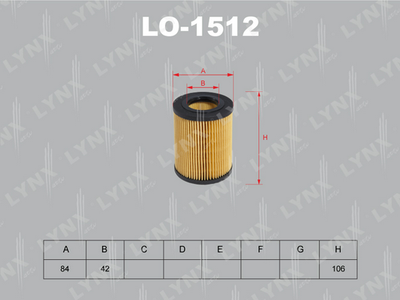 LO1512 LYNXauto Масляный фильтр