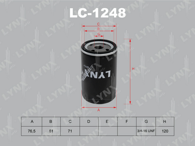 LC1248 LYNXauto Масляный фильтр