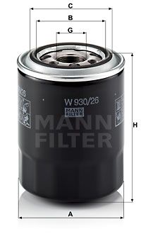 W93026 MANN-FILTER Масляный фильтр