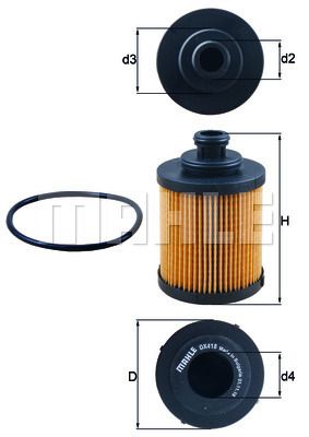 OX418D KNECHT Масляный фильтр