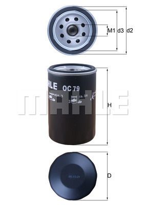 OC79 KNECHT Масляный фильтр