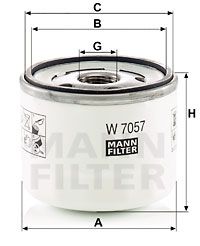 W7057 MANN-FILTER Масляный фильтр