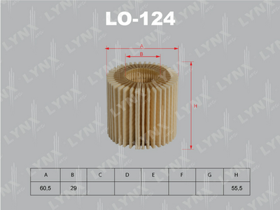 LO124 LYNXauto Масляный фильтр