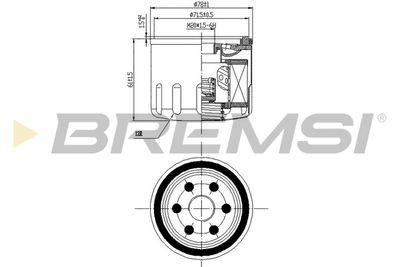 FL0141 BREMSI Масляный фильтр