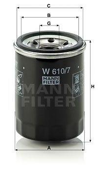 W6107 MANN-FILTER Масляный фильтр