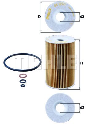 OX1271D KNECHT Масляный фильтр